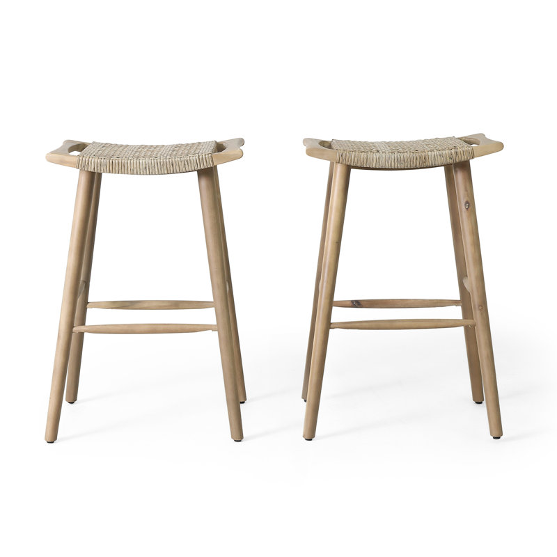 Oliver Acacia Wood Patio Bar Stool Wayfair